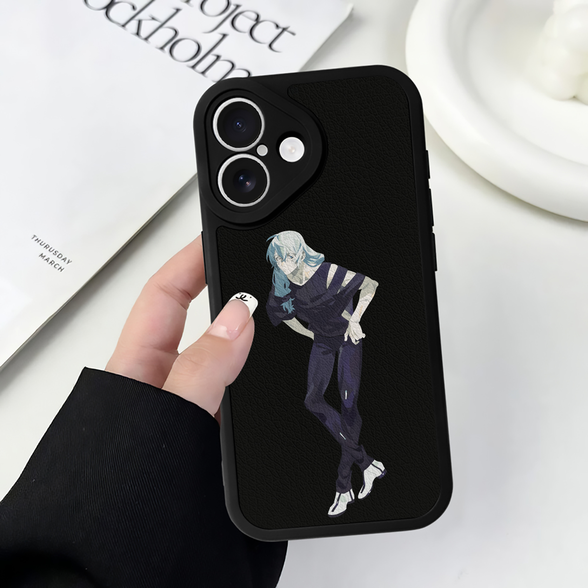 （画像用） 呪術廻戦 Jujutsu Kaisen 【iPhone 16シリーズ対応】シリコンスマホケース（レザー調） 材質：シリコン